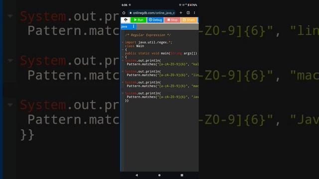 Regular expression in java ??? pattern.matches #java #coding смотреть онлайн