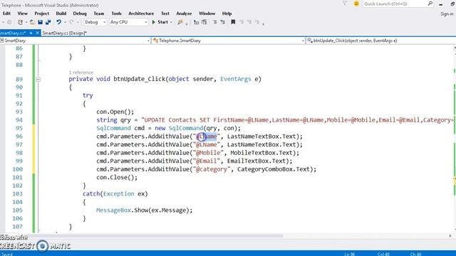 Update Data in SQL Database Smart Diary in C# Part 7 смотреть онлайн