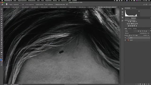 Ретушь портрета Lightroom Photoshop смотреть онлайн