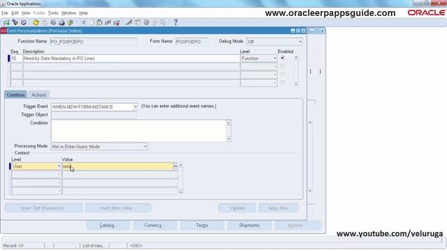 5. How to Make a Field Mandatory using Oracle Form Personalization (R12)- Oracle ERP Apps Guide смотреть онлайн