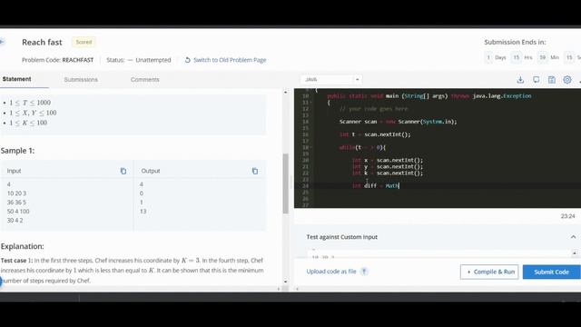 Reach Fast Codechef Solution | Java | December long challenge смотреть онлайн