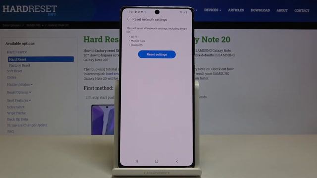 How to Reset Network Settings in SAMSUNG Galaxy Note 20 – Reset Network Preferences смотреть онлайн