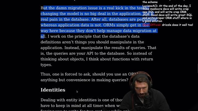 DONT USE AN ORM | Prime Reacts смотреть онлайн