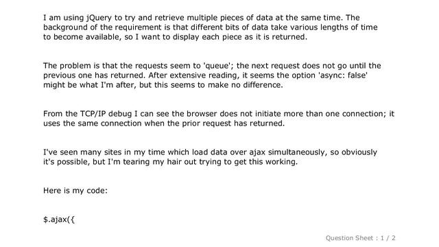 jQuery : jQuery: Making simultaneous ajax requests, is it possible? смотреть онлайн