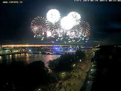 CCTV Алые Паруса 2019 Санкт-Петербург фейерверк салют Scarlet Sails firework смотреть онлайн