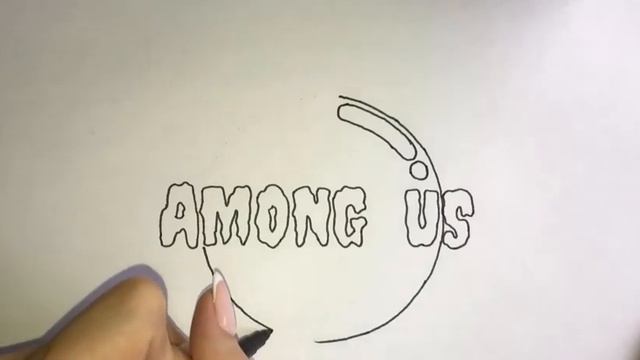 Как нарисовать логотип игры АМОНГ АС смотреть онлайн