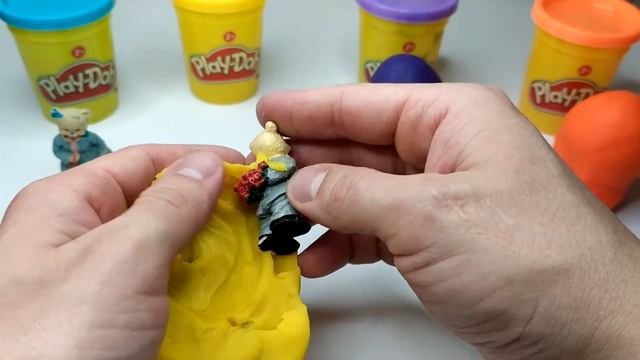 Достаём 4 игрушки из пластилина плей дох | сюрприз | играем play doh | Детский канал смотреть онлайн