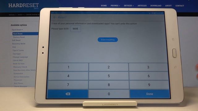 How To Factory Reset ASUS ZenPad 3S – Erase Data & Customized Settings