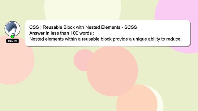 CSS : Reusable Block with Nested Elements - SCSS смотреть онлайн