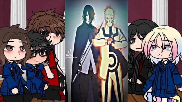 wednesday and friends react to uchiha sasuke || gacha club || gacha react || sasuke part 1 || enjoy смотреть онлайн