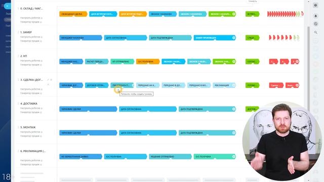 CRM: КУХНИ, ОКНА, ДВЕРИ, МЕБЕЛЬ, ПОТОЛКИ, ЛЕСТНИЦЫ, МЕЖЕВАНИЕ, РЕМОНТ. Шаг №1: Бизнес-процесс и пла смотреть онлайн