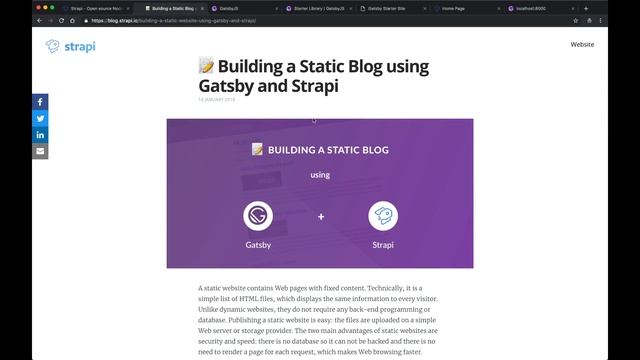 1) Learn Gatsby w/ Strapi - Intro смотреть онлайн