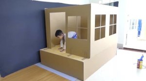Как сделать милый домик из картона для детей