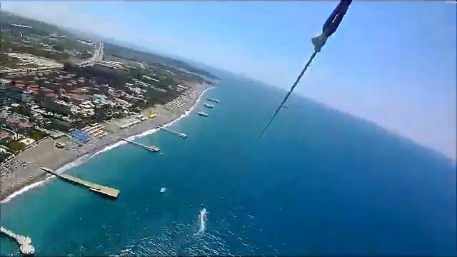 Полёт на парашюте. 14.05.2014, Алания, Средиземноморское побережье. смотреть онлайн