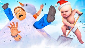 РЕБЕНОК ЗАКОПАЛ ПАПУ В СНЕГУ!