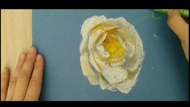 Рисование масляной пастелью. Роза смотреть онлайн