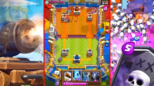БАГ В TV ROYALE! ПОВОЗКА С ПУШКОЙ ДУМАЕТ ЧТО ОНА ГИГАНТ...CLASH ROYALE смотреть онлайн