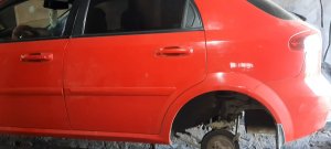 Шевроле лачетти, замена троса ручного тормоза, задних колодок.