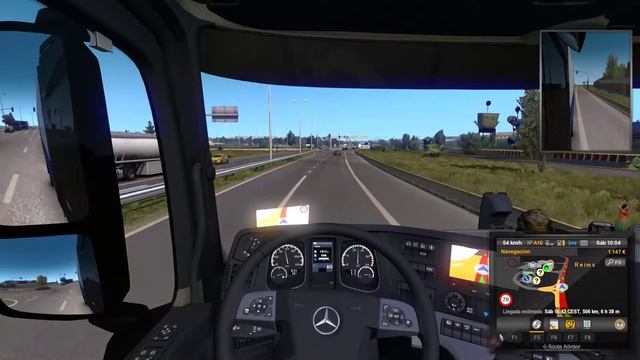 Euro Truck Simulator 2 ruta 1000km para estrenar mi Mercedes Actros смотреть онлайн