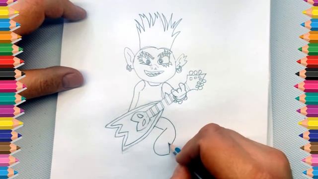 How to draw Barb - TROLLS WORLD TOUR - Step by step - Рисуем Барб из Троллей 2 смотреть онлайн