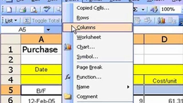 Microsoft Office Excel 2003 Insert new blank cells смотреть онлайн