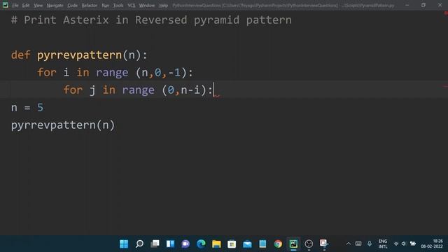 Print * in Reverse Pyramid pattern | An IT Professional | Python Coding Interview questions смотреть онлайн