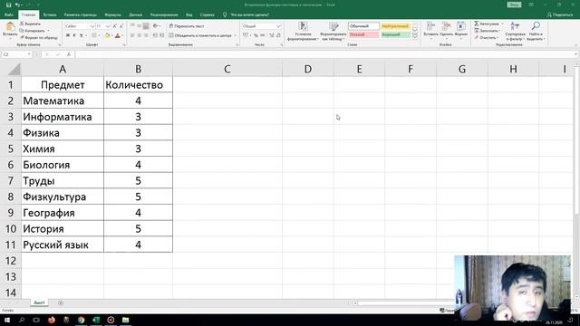 Встроенные функции: текстовые и логические функции