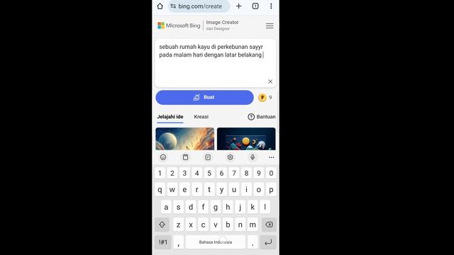 Tutorial Membuat Gambar Dengan Bing Image Creator