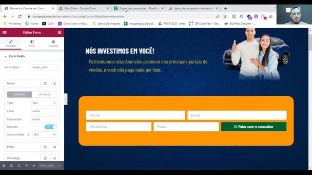 Tutorial Elementor Pro - Integração google sheets x formulario elementor смотреть онлайн