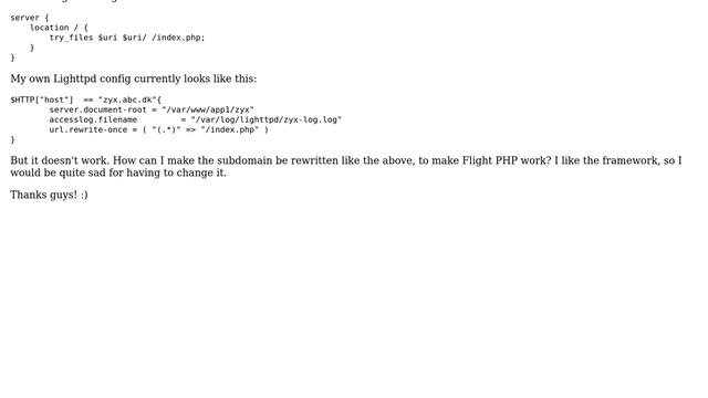 DevOps & SysAdmins: Lighttpd rewrite rule for Flight PHP microframework смотреть онлайн