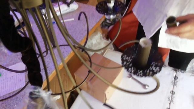 Как собрать люстру 8 ламп свеча на цепи стиль Классика! смотреть онлайн