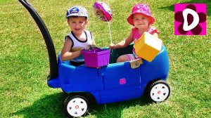 ВЛОГ Едем на Ферму собирать Ягоды Kids went to the farm Song Funny video for kids Рома и Диана