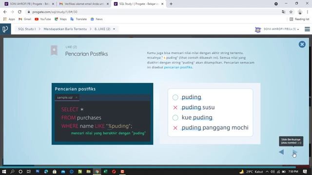 Belajar SQL Online Gratis di Progate.com смотреть онлайн