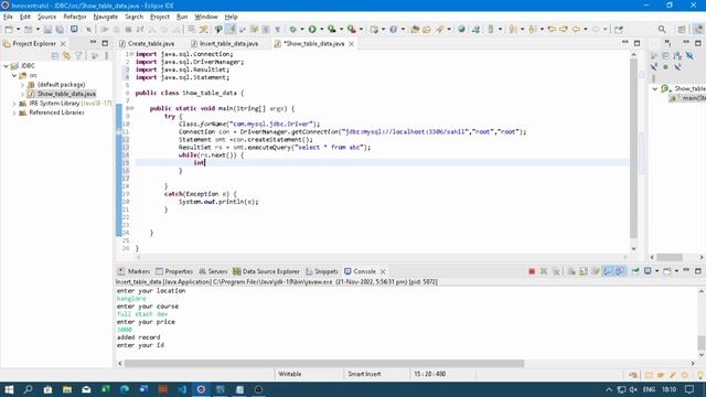 How to Show data in MySQL using java jdbc | java jdbc connection in MySQL #3 By innocent sahil смотреть онлайн