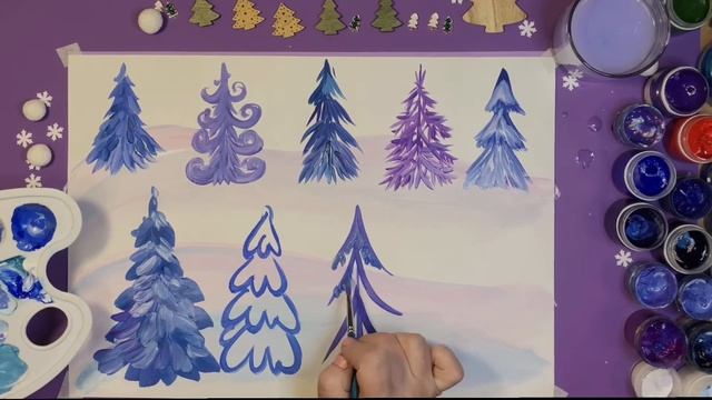 10 способов рисования елочки.Рисование для детей 4-8 лет. смотреть онлайн