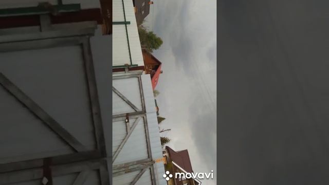 Ужасная молния , настоящий ураган на даче , еле остались в живых