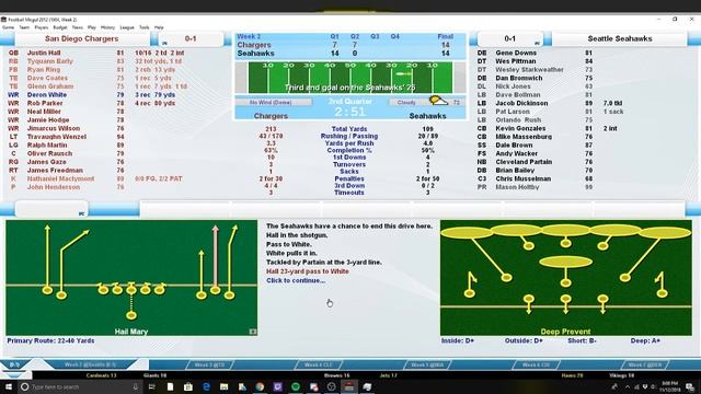 Football Mogul Episode 3: Week 2 Chargers at Seahawks смотреть онлайн