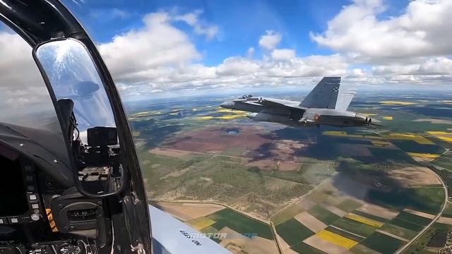 Spanish Air Force McDonnell Douglas F/A-18 Hornet Fighter Aircraft, Take Off, Flight and Landing смотреть онлайн