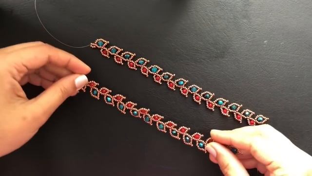 Leafy Vine Beaded Necklace || DIY Beaded Necklace || How To Make Beaded Necklace