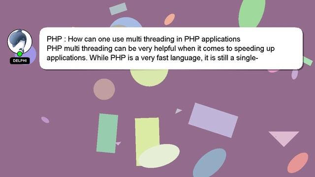 PHP : How can one use multi threading in PHP applications смотреть онлайн