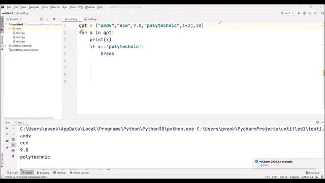 44-Usage Break and Continue statements in loops(Python Programming) смотреть онлайн