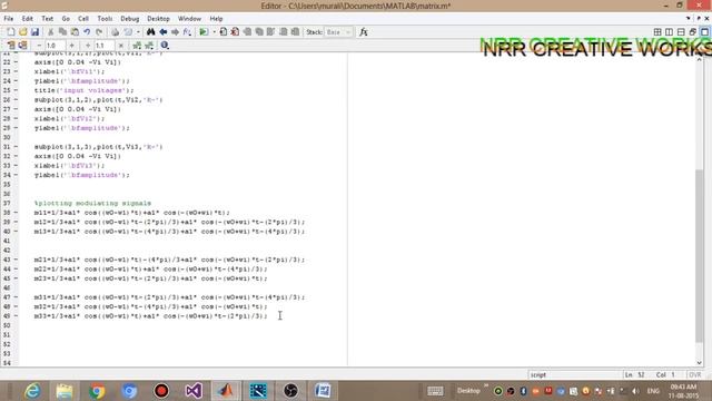 Matlab Programming of matrix converter||plotting modulating signals|nrr creative works смотреть онлайн