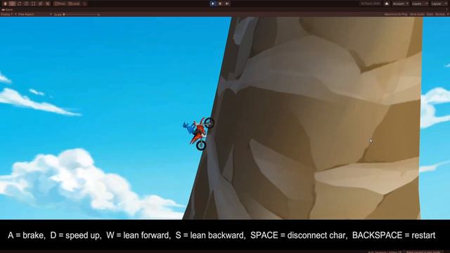 Unity 2.5D bike & character template with ragdoll physics смотреть онлайн