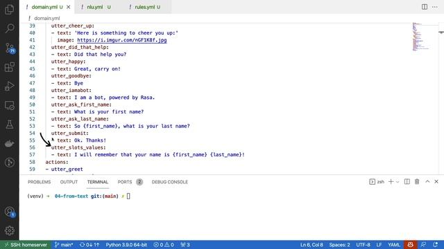 Slots filled by Text | Rasa Tutorial смотреть онлайн