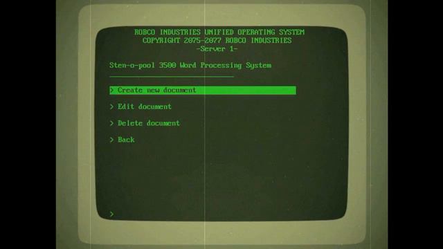RobCo Unified Operating System Emulator - Manual (Turbo Pascal Remake)