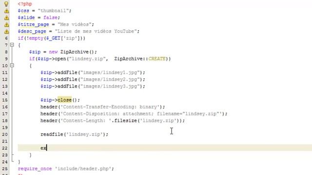 La création d'une archive ZIP - Tutoriel PHP смотреть онлайн