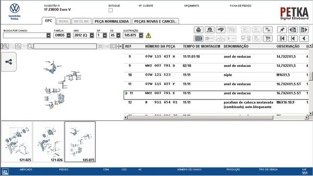 Catalogo Eletronico de Peças VW MAN 2022 Linha Diesel Full PETKA смотреть онлайн