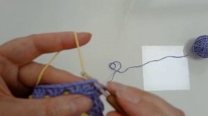 как менять цвет нити при вязании бабушкиного квадрата