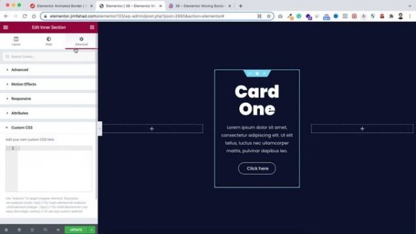 Elementor Animated Border | WordPress Elementor Pro Tutorial | Elementor Tips and Tricks