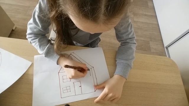 как нарисовать домик смотреть онлайн